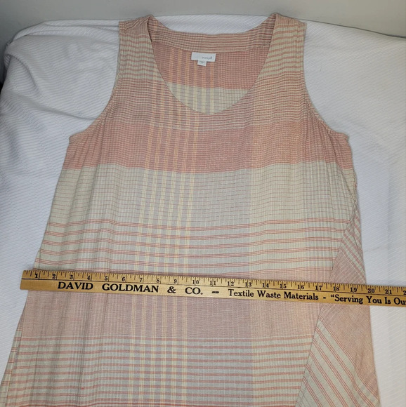 J. Jill Pure Jill Linen Blend Striped Maxi Dress sz M - Picture 6 of 10